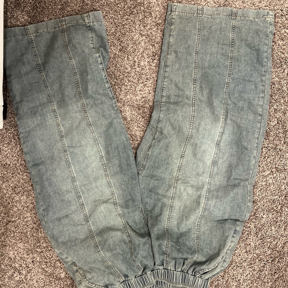 Casual Light Blue Denim Pants